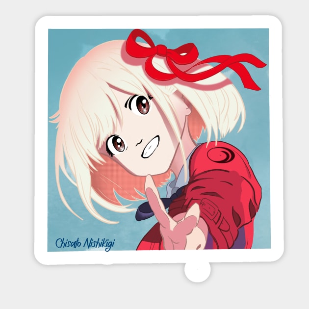 Chisato Nishikgi, Wonder Egg Priority Sticker by ArtSqueeze